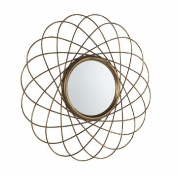 Hanging mirror Alexandra House Living Golden 90 x 90 x 3 cm