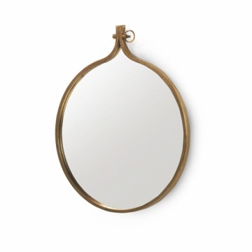 Hanging mirror Alexandra House Living Golden 60 x 72 x 2 cm