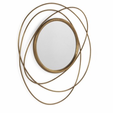 Hanging mirror Alexandra House Living Golden 76 x 84 x 3 cm