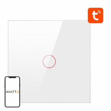 Smart Light Switch ZigBee Avatto ZTS02-EU-W1 1 Way TUYA (white)