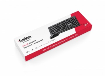 Fusion Accessories Fusion KM-05 bezvadu tastatūra + pele melna (ENG | RUS)