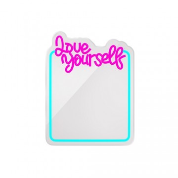 Neon MIRROR LED LOVE YOURSELF turquoise pink FMNE01 Forever Light