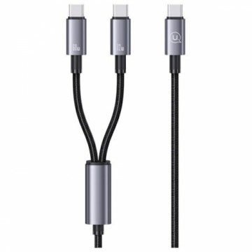 USAMS Kabel 2w1 2xUSB-C 15W 1,2m          Aluminum Alloy Data Cable Sufeng Series SJ740USB101 (US-SJ740)