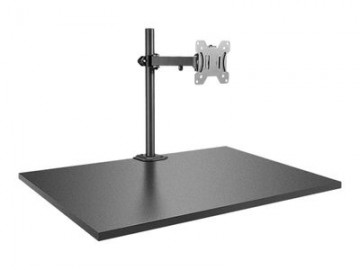 Lindy Single Display Bracket w| Pole & Desk Clamp mounting kit - adjustable arm - for monitor - black