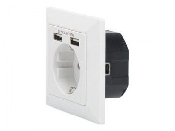 Digitus Socket with 2 USB ports power adapter