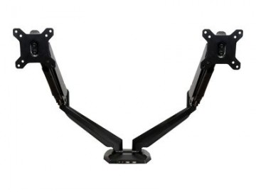 StarTech.com Desk Mount Dual Monitor Arm - Adjustable - Supports Monitors 12" to 30" - Full Motion VESA Mount Double Monitor Arm - Desk Clamp - Black (ARMSLIMDUO) - desk mount (adjustable arm)