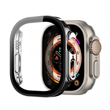 Dux Ducis Hamo Apple Watch Series 7 / 8 / 9 41mm Ekrāna stikls un pilnas aizsardzības maks (PC) Melns