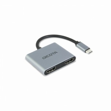 USB-разветвитель Dicota D32063 100 W Серебристый