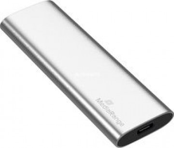 MediaRange 240 GB  external SSD (silver  USB-C 3.2 (10 Gbit | s)  external)