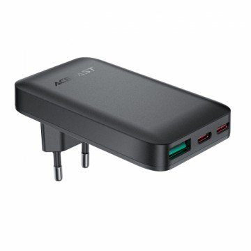 Acefast A100 65W GaN 2 USB-C+ USB-A Charger Ultra Slim - Black