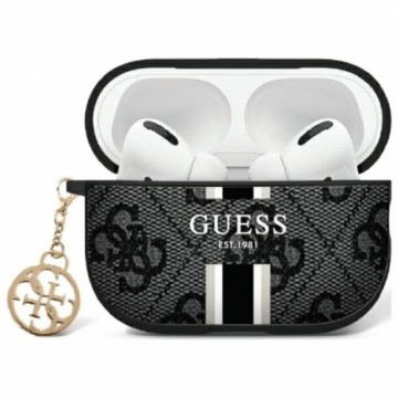 Guess GUAP2P4RPSK AirPods Pro 2           (2022|2023) cover czarny|black 4G Printed Stripes Charm