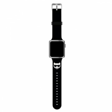 Karl Lagerfeld Choupette Head siksniņa pulkstenim Apple Watch 38mm | 40mm | 41mm melna