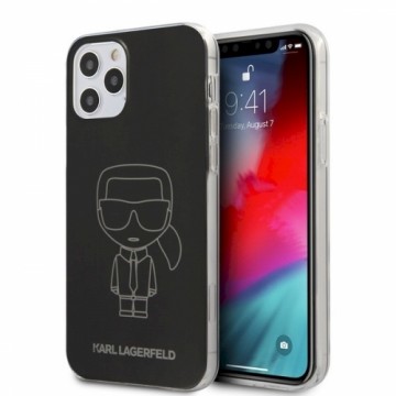 Karl Lagerfeld KLHCP12MPCUMIKBK Iconic Outline Aizsargapvalks Apple iPhone 12 | 12 Pro Melns