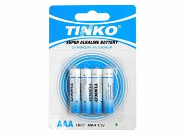 Alkaline battery TINKO AAA|LR3 4pcs|blister.