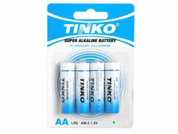 Alkaline battery TINKO AA|LR6 4pcs|blister.