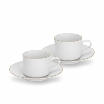 Cups with saucers 240 ml / 4 pcs Floree (porcelain)