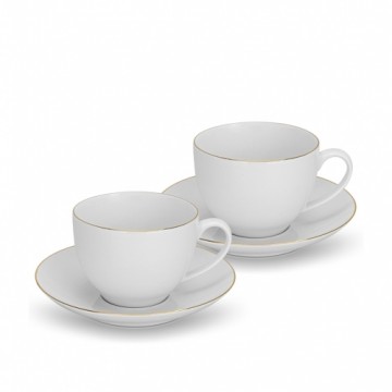 Cups with saucers 270 ml / 4 pcs Floree (porcelain)