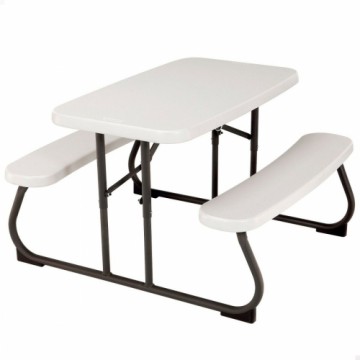 Child's Table Lifetime Cream Foldable Picnic 82,5 x 53,5 x 90 cm Steel Plastic