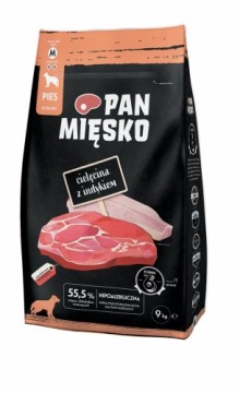 PAN MIĘSKO Veal with turkey M - dry dog food - 9kg