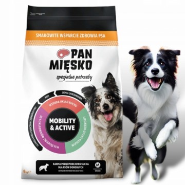 PAN MIĘSKO Specjalne potrzeby Mobility & Active (dorosły) chrupki M - Karma sucha dla psa - 9kg