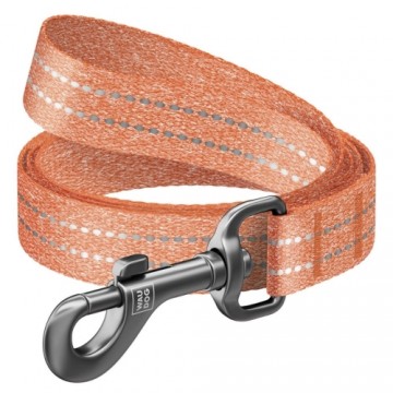 Collar WAUDOG Pavada suņiem- kokvilnas, atstarojoša, W 20 mm, L 200 cm, oranža