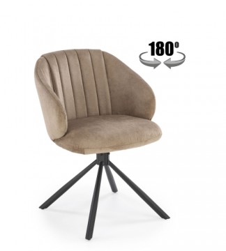 Halmar K533 chair, black / cappucino