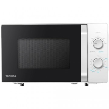 Microwave oven, volume 20L, mechanical control, 800W, 5 power levels, LED lighting, defrosting, cooking end signal, color: White