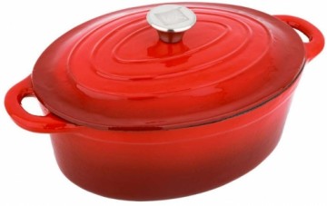 Cast iron pot CS Kochsysteme Xanten, 37 x 22 cm, red