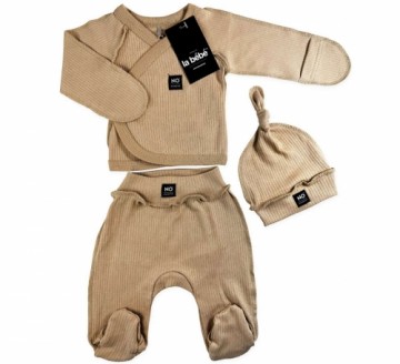 La Bebe™ Baby Set Art.9-07-32 Cappuccino Детский комплектик из 3 частей 100% хлопок