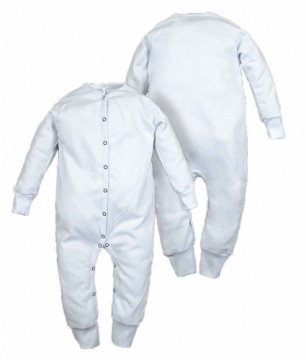 La Bebe™ NO Baby Romper Art.102453 White Zīdaiņu rāpulīši ar garām piedurknēm no kokvilnas