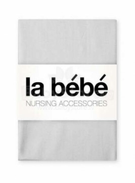 La Bebe™ Cotton 60x120+12 cm Art.24439 Light Grey Kokvilnas satins palags ar gumiju