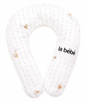 La Bebe™ Snug Pillow Art.5190 Cotton Nursing Maternity Sleepy Bears Подковка для сна/кормления малыша 20x70см