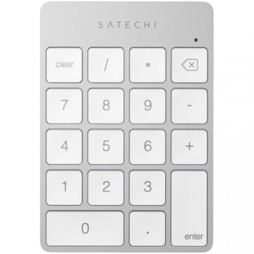 SATECHI Aluminum Slim Rechargeable Bluetooth Keypad Silver