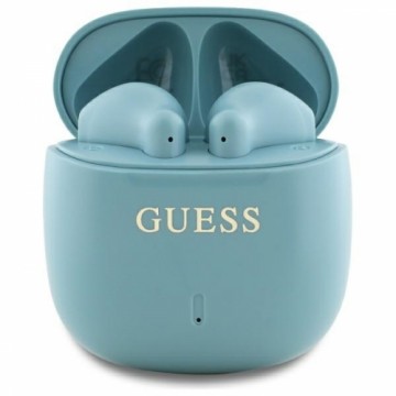 Guess słuchawki Bluetooth GUTWSJ14ESGQ    TWS + stacja dokująca turkusowy|turquoise Printed Classic Logo