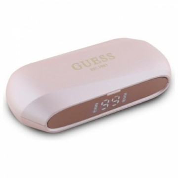 Guess słuchawki Bluetooth GUTWSC2MCDSP    TWS + stacja dokująca różowy|pink Elongated Metalic Printed Logo