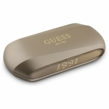 Guess słuchawki Bluetooth GUTWSC2MCDSD    TWS + stacja dokująca złoty|gold Elongated Metalic Printed Logo