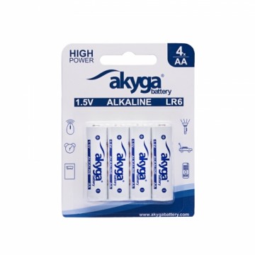 Alkaline battery Akyga AKY2068 AA LR6 Zn-MnO2, 1.5V|3050mAh 4pcs|blister