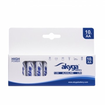 Alkaline battery Akyga AKY2067 AA LR6 Zn-MnO2, 1.5V|3050mAh 10pcs|box