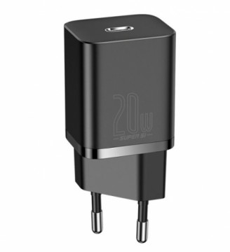 Baseus TZCCSUP-B01 Super Si Quick Charger USB-C 20W + Simple Wisdom Data Cable USB-C to iP 1m Black (Damaged Package)