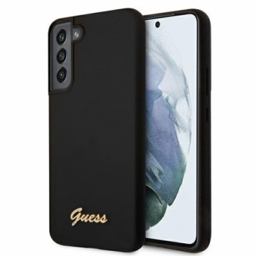 Guess GUHCS22MLSLMGBK S22+ S906  czarny|black hardcase Silicone Script Metal Logo