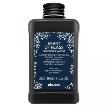 Davines Heart Of Glass Silkening Shampoo stiprinošs šampūns krāsotiem, ķīmiski apstrādātiem un balinātiem matiem 250 ml