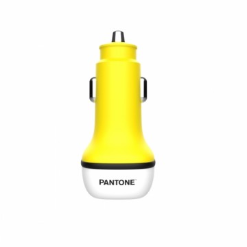 PANTONE car charger 38W PD QC 1x USB 1x USB-C PT-PDDC05 Yellow 102C