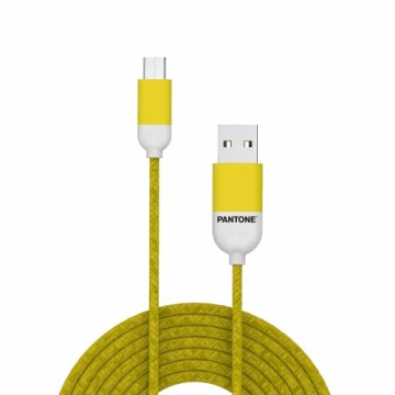 PANTONE cable USB - microUSB 1,5m 2,4A PT-MC001-5 Yellow 102C