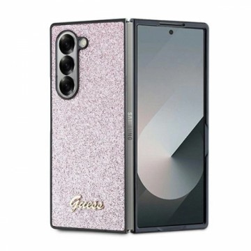 Guess 4G Glitter Script Case for Samsung Galaxy Z Fold 6 - Pink