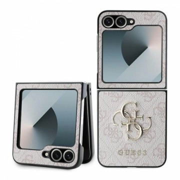 Guess Leather 4G Metal Logo Case for Samsung Galaxy Z Flip 6 - Pink