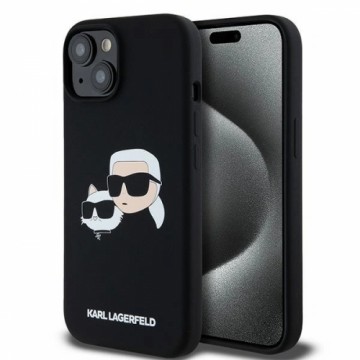 Karl Lagerfeld Silicone Karl&Choupette MagSafe case for iPhone 15 | 14 | 13 - black