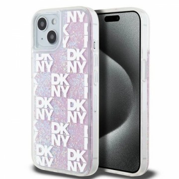 DKNY Liquid Glitter Multilogo case for iPhone 15 | 14 | 13 - pink