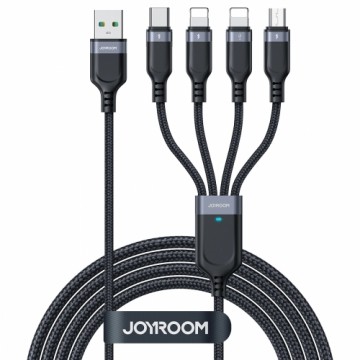 Joyroom Multi-Use Series S-A18 4in1 USB-A - USB-C | Lightning | Lightning | micro USB cable 1.2m - black