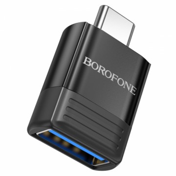 OEM Borofone Adapter OTG BV18 - Type C to USB - black