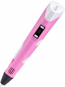 RoGer 3D Idea Printing Pen For Creating Figures via PLA / ABS Material (Ø 1.75mm) Pink